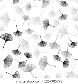 Dark Gray vector seamless natural backdrop with leaves. Creative illustration in blurred style with leaves. Design for wallpaper, fabric makers.