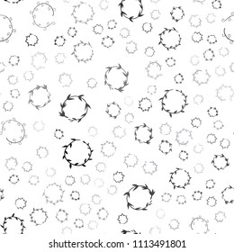 Dark Gray vector seamless pattern with spheres. Illustration with set of shining colorful abstract circles. New design for ad, poster, banner of your website.