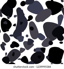 Dark Gray vector seamless pattern with spheres. Abstract illustration with colored bubbles in nature style. Pattern for trendy fabric, wallpapers.