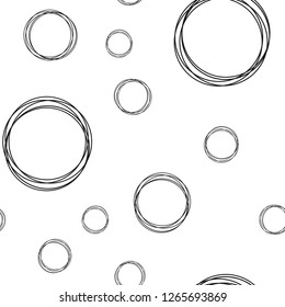 Dark Gray vector seamless pattern with spheres. Modern abstract illustration with colorful water drops. Design for wallpaper, fabric makers.