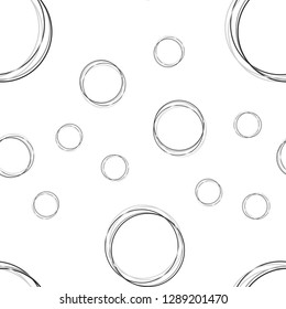 Dark Gray vector seamless pattern with spheres. Beautiful colored illustration with blurred circles in nature style. Pattern for trendy fabric, wallpapers.