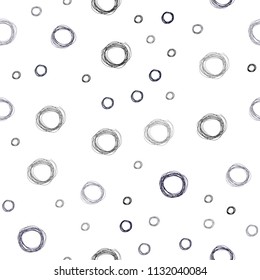 Dark Gray vector seamless texture with disks. Blurred decorative design in abstract style with bubbles. New design for ad, poster, banner of your website.