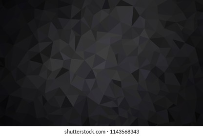 Dark Gray vector shining triangular layout. Colorful abstract illustration with triangles. A completely new design for your leaflet.