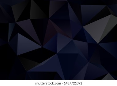 Dark Gray vector shining triangular layout. Creative illustration in halftone style with triangles. A completely new design for your leaflet.