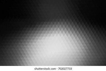 Dark Gray vector shining triangular pattern. Creative geometric illustration in Origami style with gradient. The polygonal design can be used for your web site.