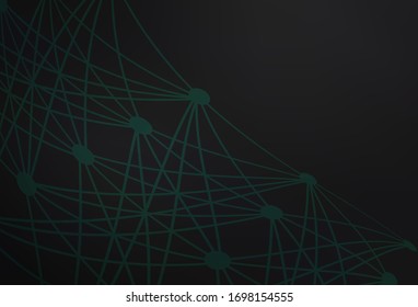 Dark Gray vector template with artificial intelligence structure. Shining colorful illustration with real structure of AI. Pattern for  poster, banner of technology.