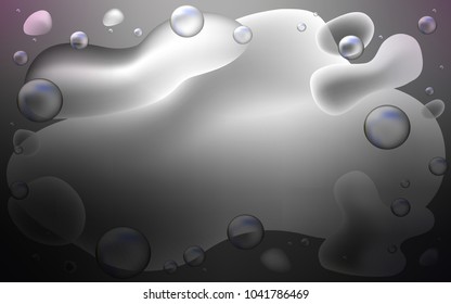 Dark Gray vector template with bubble shapes. Geometric illustration in memphis style with gradient.  Pattern for your business design.