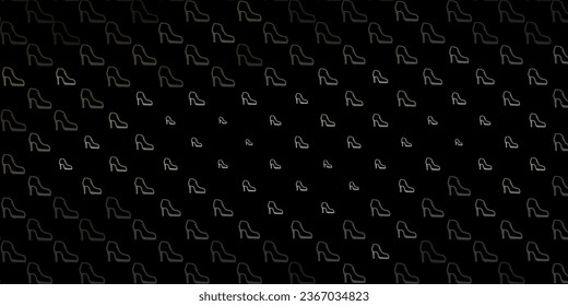 Dark gray vector template with businesswoman signs. Colorful feminism symbols with a gradient in modern style. Simple design for your web site.