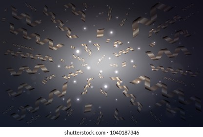 Dark Gray vector template with carnival confetti. Confetti on blurred abstract background with colorful gradient. New design for ad, poster, banner of your Party.