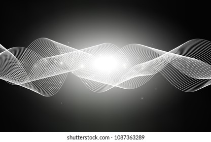 Dark Gray vector template with carnival confetti. Beautiful colored illustration with ribbon in celebration style. The template can be used as a background for postcards.