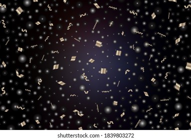Plantilla de vector gris oscuro en estilo carnaval. Una Ilustración inteligente con elementos de Navidad degradados. Patrón de anuncios, afiche, pancarta de libros.