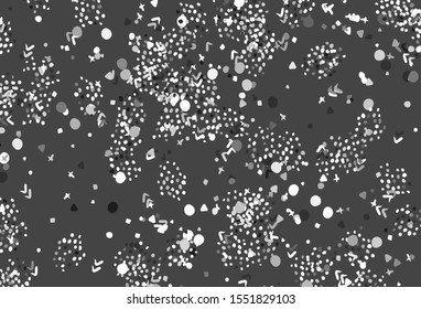 Dark Gray vector template with chaotic shapes. Simple colorful illustration with abstract gradient shapes. Best smart design for your business.