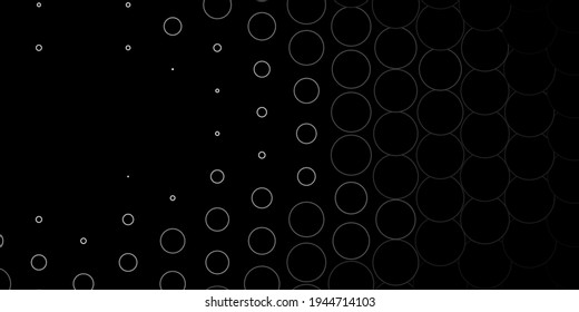 Dark Gray vector template with circles. Modern abstract illustration with colorful circle shapes. Design for posters, banners.