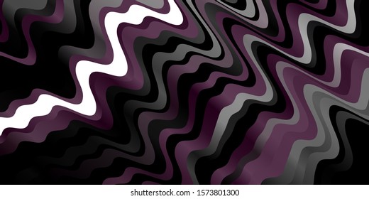 Dark Gray vector template with curves. Colorful illustration, which consists of curves. Pattern for ads, commercials.