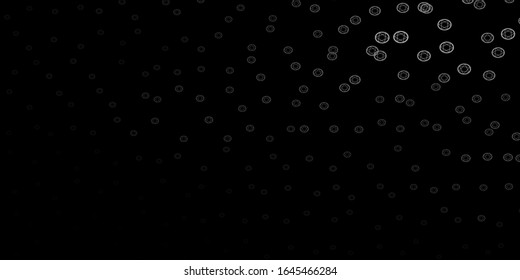 Dark Gray vector template with esoteric signs. Abstract illustration with gothic gradient shapes. Best design halloween events.