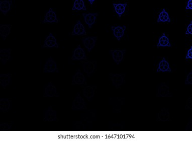 Dark Gray vector template with esoteric signs. Abstract illustration with gothic gradient shapes. Background for esoteric, mystic designs.