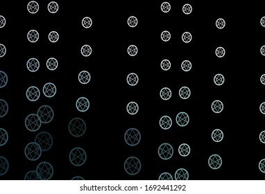 Dark Gray vector template with esoteric signs. Abstract illustration with gothic gradient shapes. Best design halloween events.