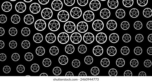Dark Gray vector template with esoteric signs. Retro design in abstract style with witchcraft forms. Simple base for your occult design.