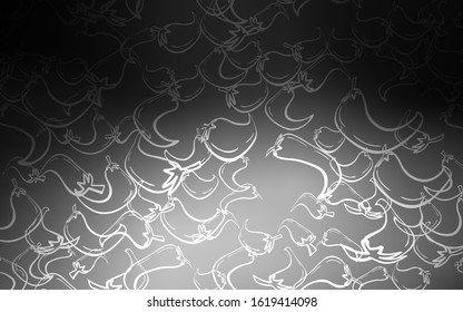 Dark Gray vector template with organic peppers. peppers on blurred abstract background with colorful gradient. Design for ad, poster, banner of cafes or restaurants.