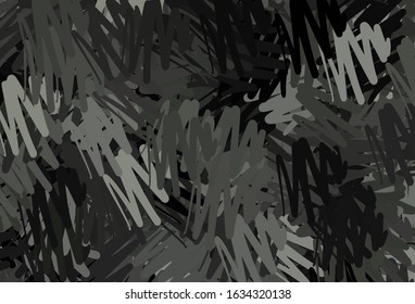 Dark Gray vector template with repeated sticks. Colorful shining illustration with lines on abstract template. Best design for your ad, poster, banner.
