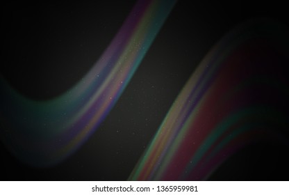 Dark Gray vector template with space stars. Shining colored illustration with bright astronomical stars. Pattern for astrology websites.