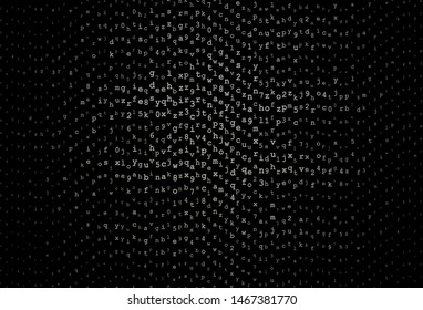 Dark Gray vector texture with ABC characters. Abstract illustration with colored latin alphabet. Pattern for booklets, leaflets of education.