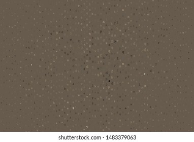 Dark Gray vector texture with ABC characters. Abstract illustration with colored latin alphabet. Pattern for school, grammar websites.