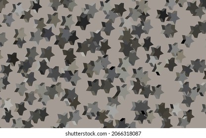 Dark Gray vector texture with beautiful stars. Decorative shining illustration with stars on abstract template. Pattern for astronomy websites.
