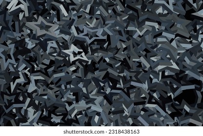 Dark Gray vector texture with beautiful stars. Modern geometrical abstract illustration with stars. Pattern for astronomy websites.