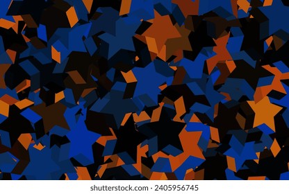 Dark Gray vector texture with beautiful stars. Modern geometrical abstract illustration with stars. Template for cosmic backgrounds.