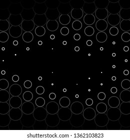 Dark Gray vector texture with circles. Modern abstract illustration with colorful circle shapes. Pattern for wallpapers, curtains.