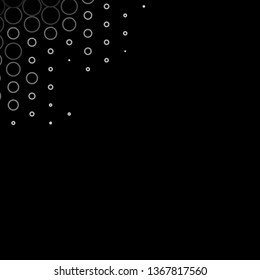 Dark Gray vector texture with circles. Abstract decorative design in gradient style with bubbles. Design for posters, banners.