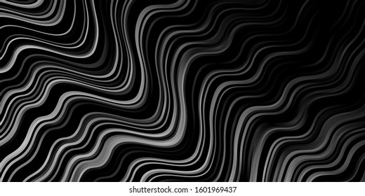 Dark Gray vector texture with circular arc. Colorful illustration, which consists of curves. Template for your UI design.