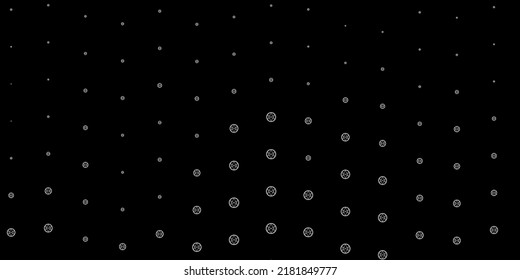 Dark Gray vector texture with religion symbols. Abstract illustration with gothic gradient shapes. Simple base for your occult design.