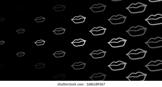 Dark Gray vector texture with women's rights symbols. Simple design in abstract style with women’s rights activism. Best design to show the power of women.