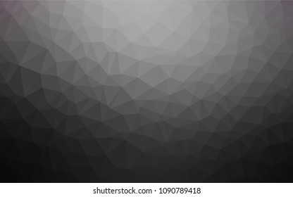 Dark Gray vector triangle mosaic cover. Modern abstract illustration with triangles. A completely new design for your leaflet.