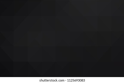 Dark Gray vector triangle mosaic cover. Polygonal abstract illustration with gradient. Textured pattern can be used as a background.
