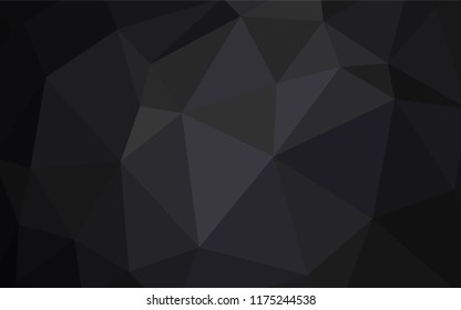 Dark Gray vector triangle mosaic texture. Colorful illustration in polygonal style with gradient. Brand new design for your business.