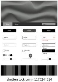 Dark Gray vector web ui kit with lamp shapes. Glitter abstract illustration with blurred bubble shapes.. Modern template for your landing page.