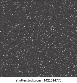 Dark gray with white specks grungy recycled speckled elements natural terrazzo camouflage textured surface seamless repeat vector pattern