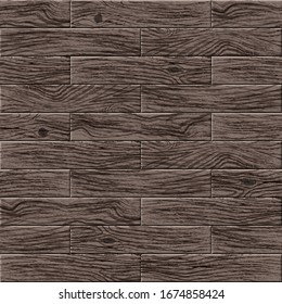 Dark gray wood plank texture seamless pattern. Realistic wooden boards. Vector illustration nature template for design, web, decor, app