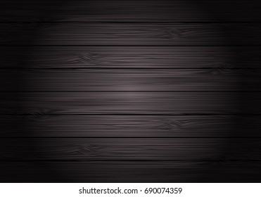 Dark gray wood texture pattern vintage background vector illustration.