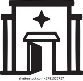 Dark grayish lack bold hotel icon