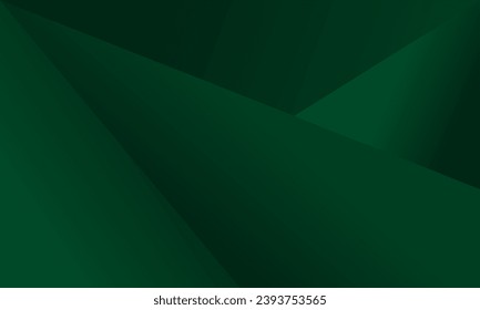 Dark green with 3D shape abstract background vector design. Template for banner, presentation, card name, award. 3D dark green triangle abstract vector design.