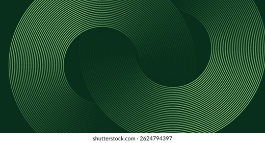 Fondo abstracto verde oscuro con líneas diagonales redondeadas. Diseño geométrico del arte de la línea de la raya. 