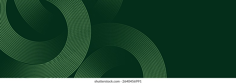 Dark green abstract background with diagonal rounded lines. Geometric stripe line art design. Simple geometric pattern. Modern graphic element. Suit for banner
