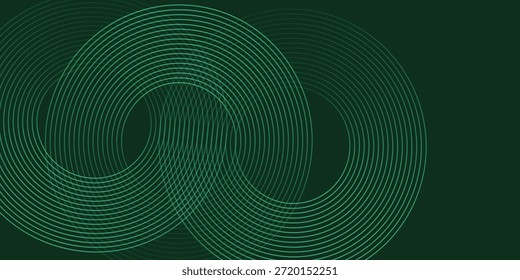 Dark green abstract background with diagonal rounded lines. Geometric stripe line art design. Simple geometric pattern. Modern graphic element. Suit for banner