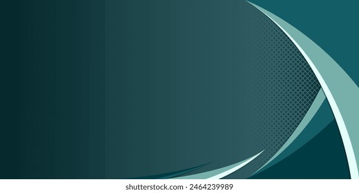 Dark green abstract background with Geometric shape overlap layers. Modern luxury vector background