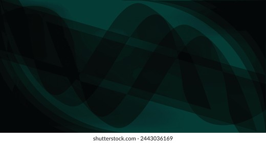 Fondo abstracto verde oscuro con líneas de oro y sombra. Las capas de superposición de formas geométricas. Cuadrados transparentes.
