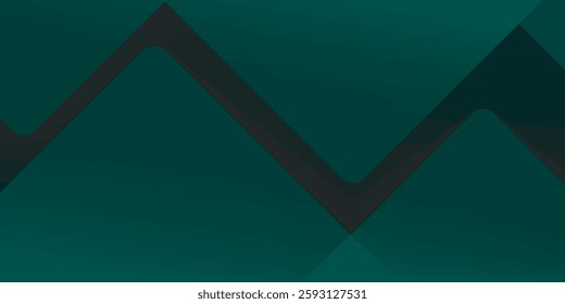 Dark green abstract background with gold lines and shadow. Geometric shape overlap layers. Transparent squares. Modern luxury rounded squares graphic pattern banner template design
